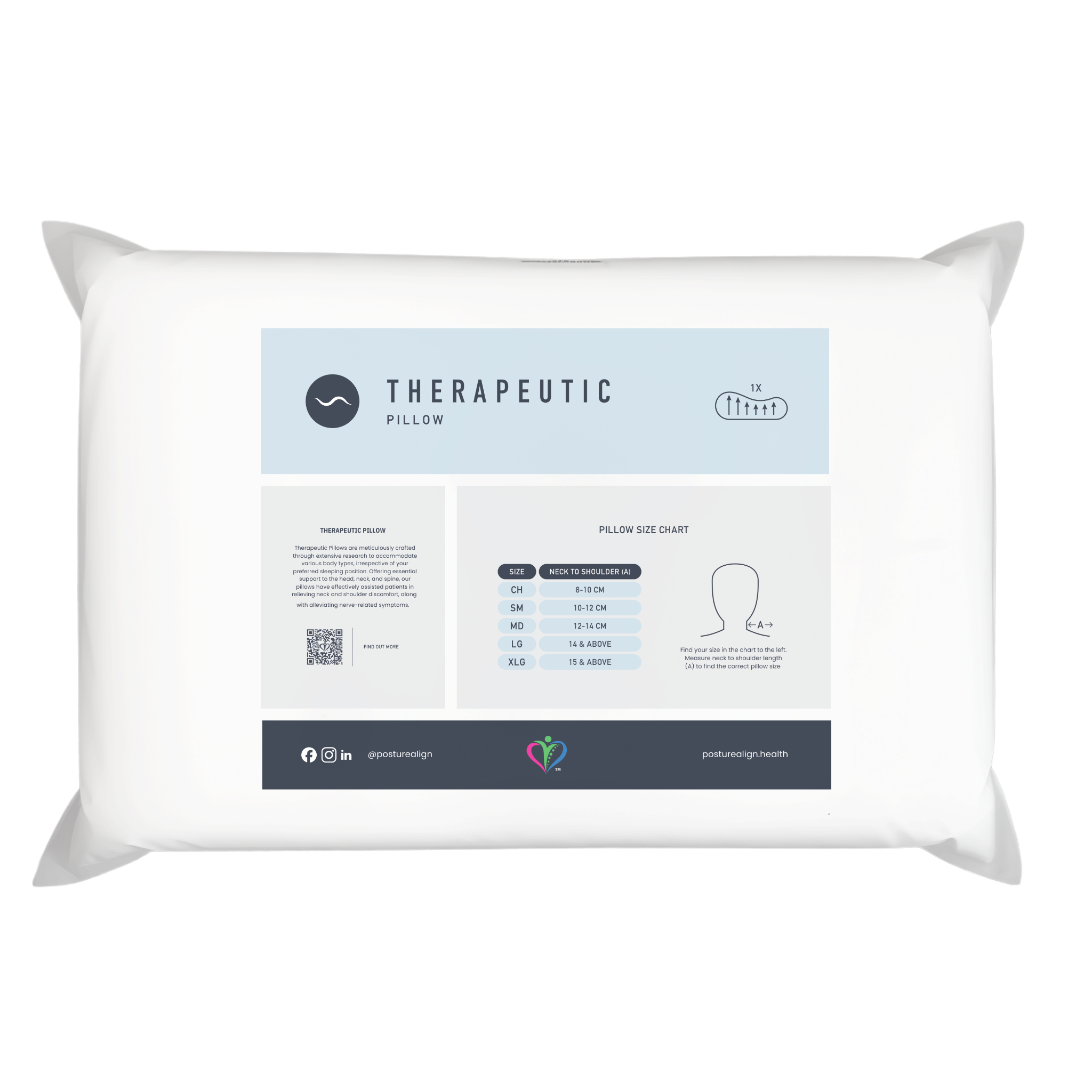 Posture Align Physio Therapeutic Contour Pillow – Comfort Memory