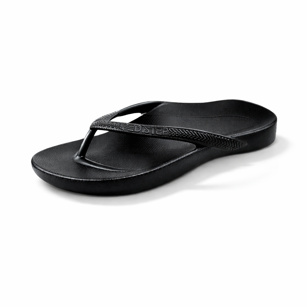 Pedistep Arch Support Thongs – Black